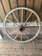 Oud houten karrewiel - diameter 90 cm, Ophalen