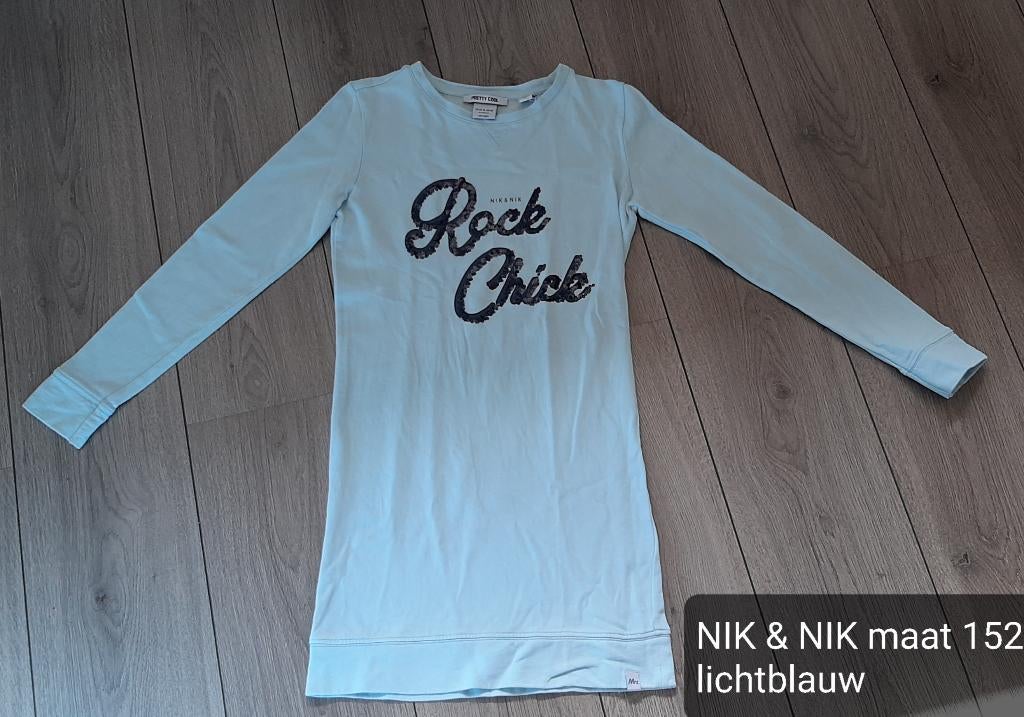 NIK & NIK sweatstof jurkje maat 152, Ophalen, Meisje, Zo goed als nieuw, Jurk of Rok