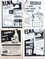 4 vintage advertenties reclames naaimachines 57 naaimachine, Ophalen of Verzenden, Gebruikt, Overige typen