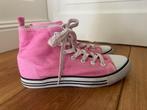 Hoge bubblegum roze sneakers van canvas H&M maat 38 zgan., Kleding | Dames, Schoenen, H&M, Ophalen of Verzenden, Roze, Zo goed als nieuw