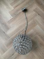 Leuke hanglamp met kristallen, Huis en Inrichting, Lampen | Hanglampen, Ophalen of Verzenden, Gebruikt, Metaal, 50 tot 75 cm