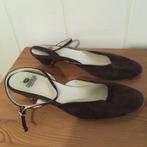 Bruine suede leren open pumps Fred de la Bretoniere, maat 39, Pumps, Fred de la Bretoniere, Bruin, Verzenden
