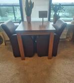 Eettafel met 2 stoelen, Ophalen, Zo goed als nieuw, Modern, Minder dan 4 stoelen