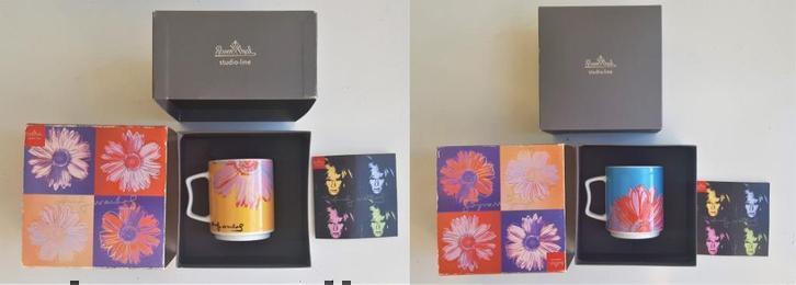 ANDY WARHOL Rosenthal Studio Line  - Daisies Blauw en Geel, Antiek en Kunst, Kunst | Designobjecten, Ophalen of Verzenden