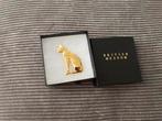 Egyptische kat gold plated broche poes, Ophalen of Verzenden, Zo goed als nieuw, Goud, Goud