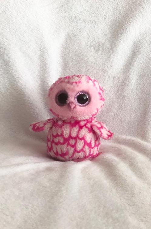 Ty Beanie Boo - Pinky de Uil, Kinderen en Baby's, Speelgoed | Knuffels en Pluche, Zo goed als nieuw, Overige typen, Ophalen of Verzenden