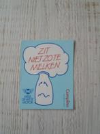 sticker Campina zit niet zo te melken melk de witte motor, Verzamelen, Ophalen of Verzenden, Zo goed als nieuw, Bedrijf of Vereniging