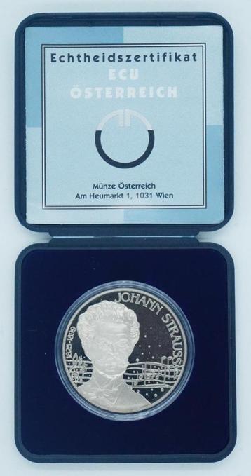 Oostenrijk 5 ECU 1995 Johann Strauss Proof in doosje  beschikbaar voor biedingen