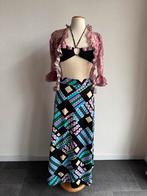 Vintage retro maxi rok met kleurrijke abstracte print, Kleding | Dames, Rokken, Vintage, Blauw, Vintage, Maat 42/44 (L)