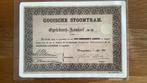 Bewijs van aandeel Gooische stoomtram, Postzegels en Munten, Aandelen en Waardepapieren, Ophalen of Verzenden, Voor 1920, Aandeel