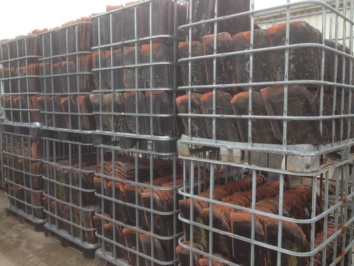 Dakpan oud Hollands zwart glazuur 18000 stuks., Doe-het-zelf en Verbouw, Dakpannen en Dakbedekking, Gebruikt, Dakpannen, Steen of Klei