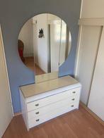 Kaptafel met lades incl. spiegel, Ophalen, Gebruikt, Vintage, 50 tot 100 cm