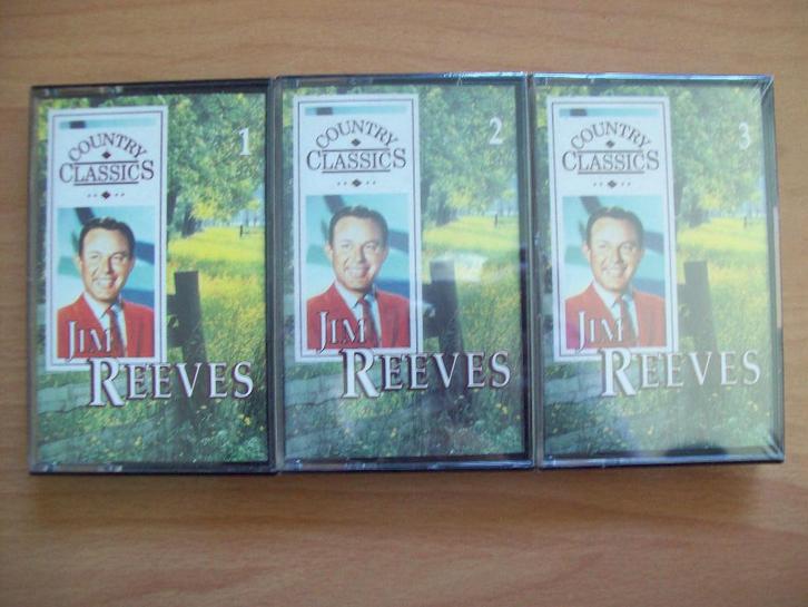 Jim Reeves - Country Classics (3 bandjes, nieuw in folie!), Cd's en Dvd's, Cassettebandjes, Nieuw in verpakking, Origineel, Country en Western