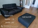 Bank en hocker. Nauwelijks gebruikt., Minder dan 75 cm, 150 tot 200 cm, Tweepersoons, Ophalen of Verzenden