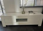 Hoogglans wit tv-meubel €80,-, Ophalen, 150 tot 200 cm, Zo goed als nieuw, Minder dan 100 cm