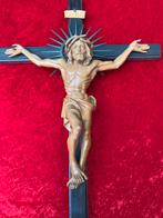 Grote corpus Christy op palisander kruis 70 cm totaal, Antiek en Kunst, Ophalen of Verzenden