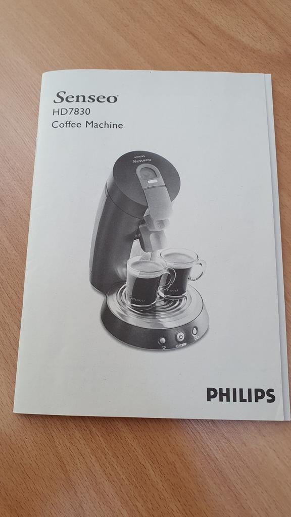 Senseo HD7830 handleiding, Ophalen of Verzenden, Zo goed als nieuw, Koffiemachine