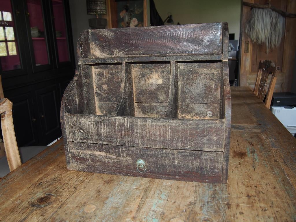 Houten Gruttersbak met lade, Huis en Inrichting, Ophalen of Verzenden, Gebruikt