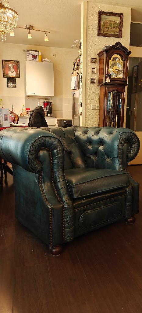 Chesterfield stoel, Ophalen, Gebruikt, 75 tot 100 cm
