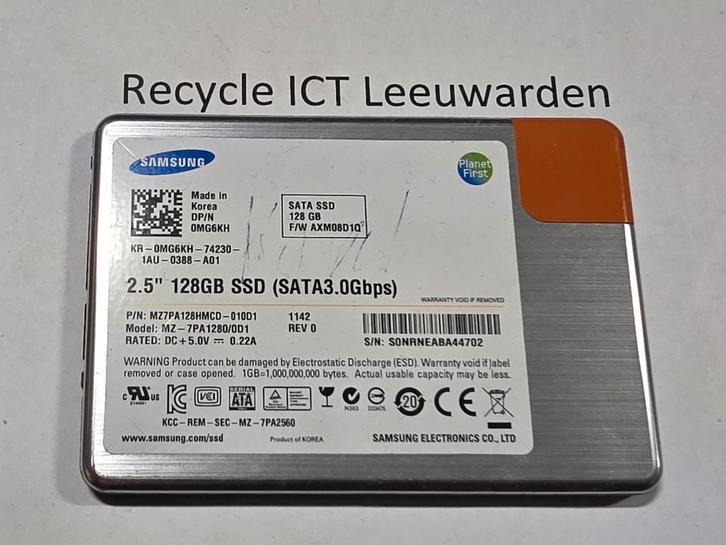 Samsung 128gb laptop ssd hdd hardeschijf, Computers en Software, Harde schijven, Gebruikt, Laptop, Intern, SSD, SATA, Ophalen of Verzenden