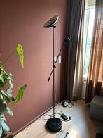 Zwarte staande lamp met Leeslamp én Dimbare lamp, Ophalen, Gebruikt, Metaal, 150 tot 200 cm