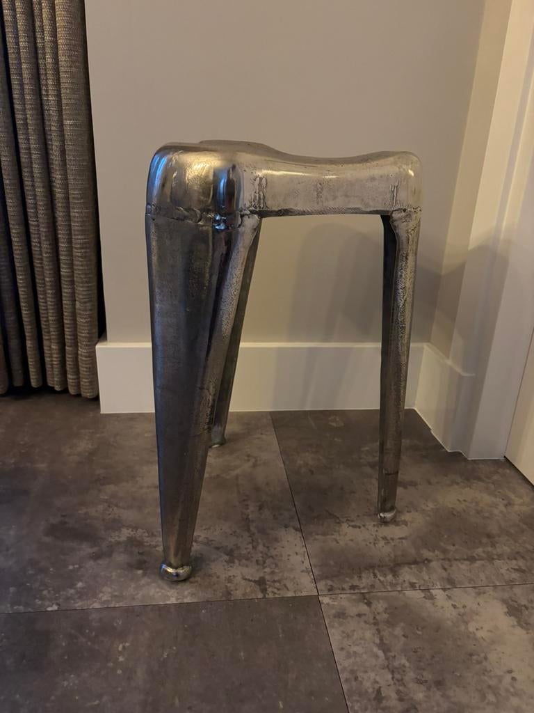 Heel mooi decoratief bijzet tafeltje/krukje, Ophalen, Zo goed als nieuw, Hout