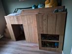 Stevig houten halfhoogslaper met opbergruimte, Ophalen of Verzenden, Zo goed als nieuw, Halfhoogslaper