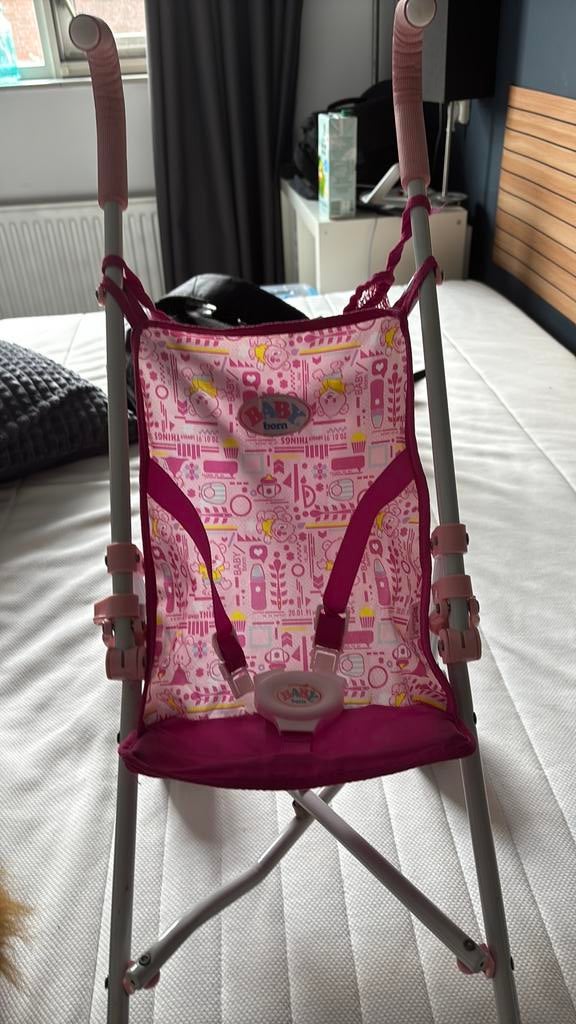 Baby born poppen buggy, Ophalen of Verzenden, Zo goed als nieuw, Babypop