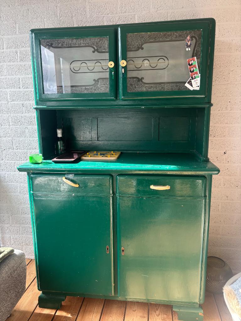 Vintage kastje kabinet buffet, Ophalen, Gebruikt, 150 tot 200 cm, Overige houtsoorten
