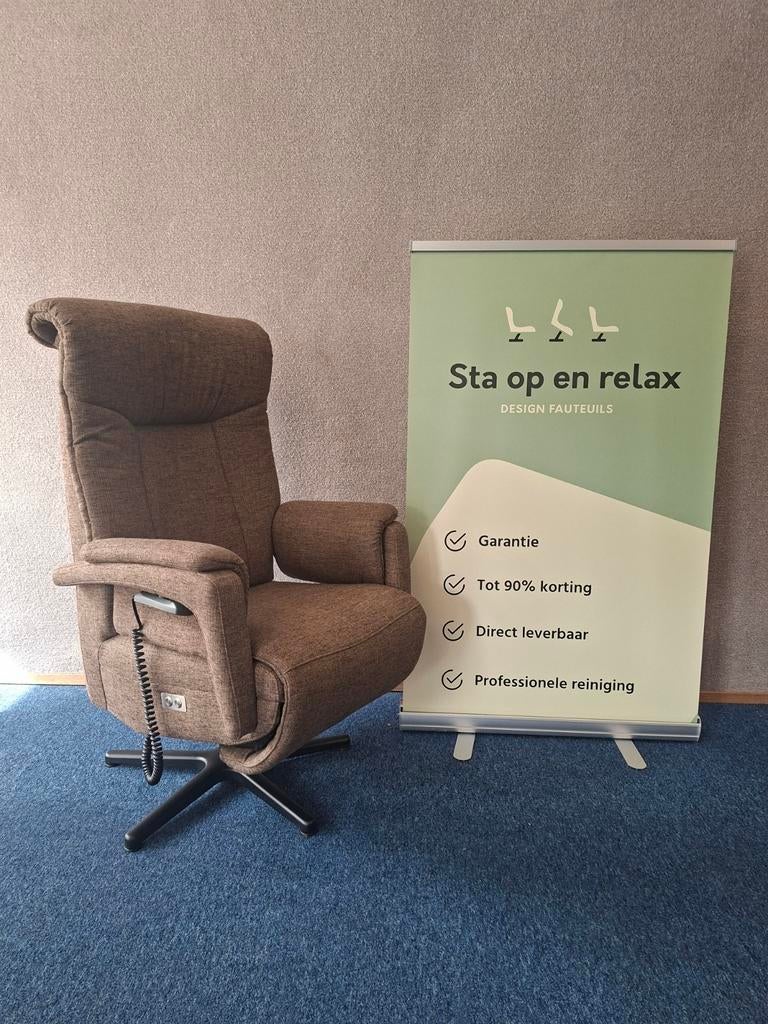 Sta op relax fauteuil Prominent malmö extra luxe op accu, Minder dan 75 cm, Hoofdstraat 60 Schijndel, Ophalen of Verzenden, Zo goed als nieuw