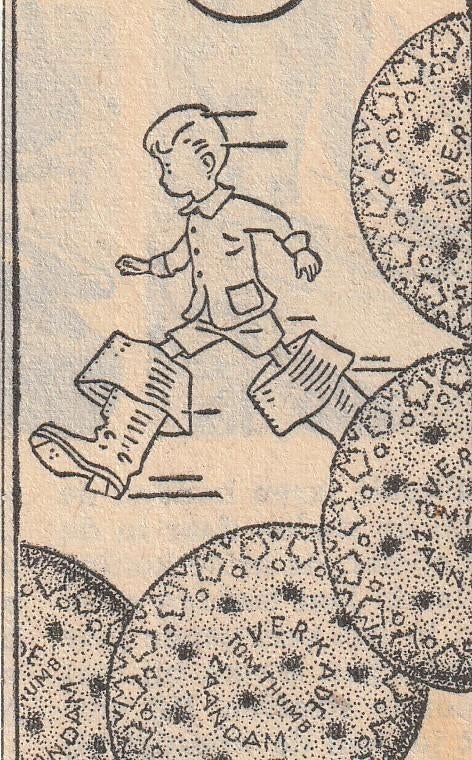 Retro reclame 1949 Verkade koekjes Klein Duimpje biscuitje, Verzamelen, Retro, Verzenden, Overige typen