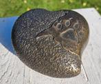 bronzen urn / URN MET AFDRUK VAN EEN HONDENPOOT / ASURN, Nieuw, Info@huisentuindecoratiemarie.nl, Huis en tuin decoratie marie