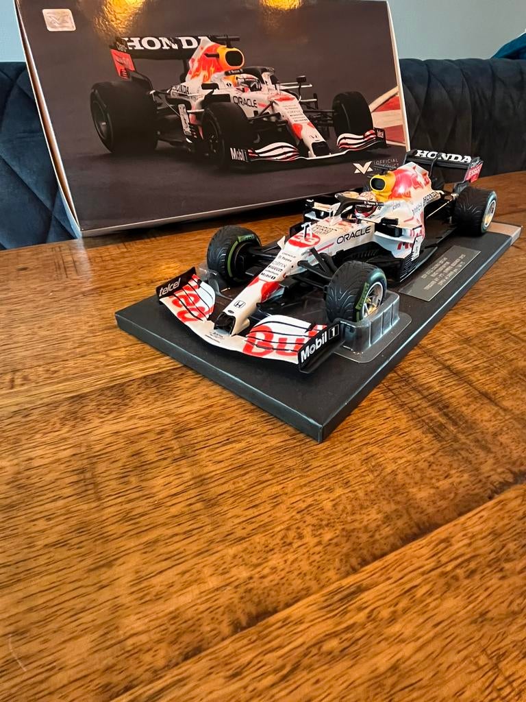 Max Verstappen RB16B 2021 Turkije GP Honda Arigato LE, Ophalen of Verzenden, Nieuw, Auto, Overige merken