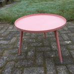 Roze ijzeren bijzettafel - Ø 50 cm, H 40 cm, Ophalen, Zo goed als nieuw