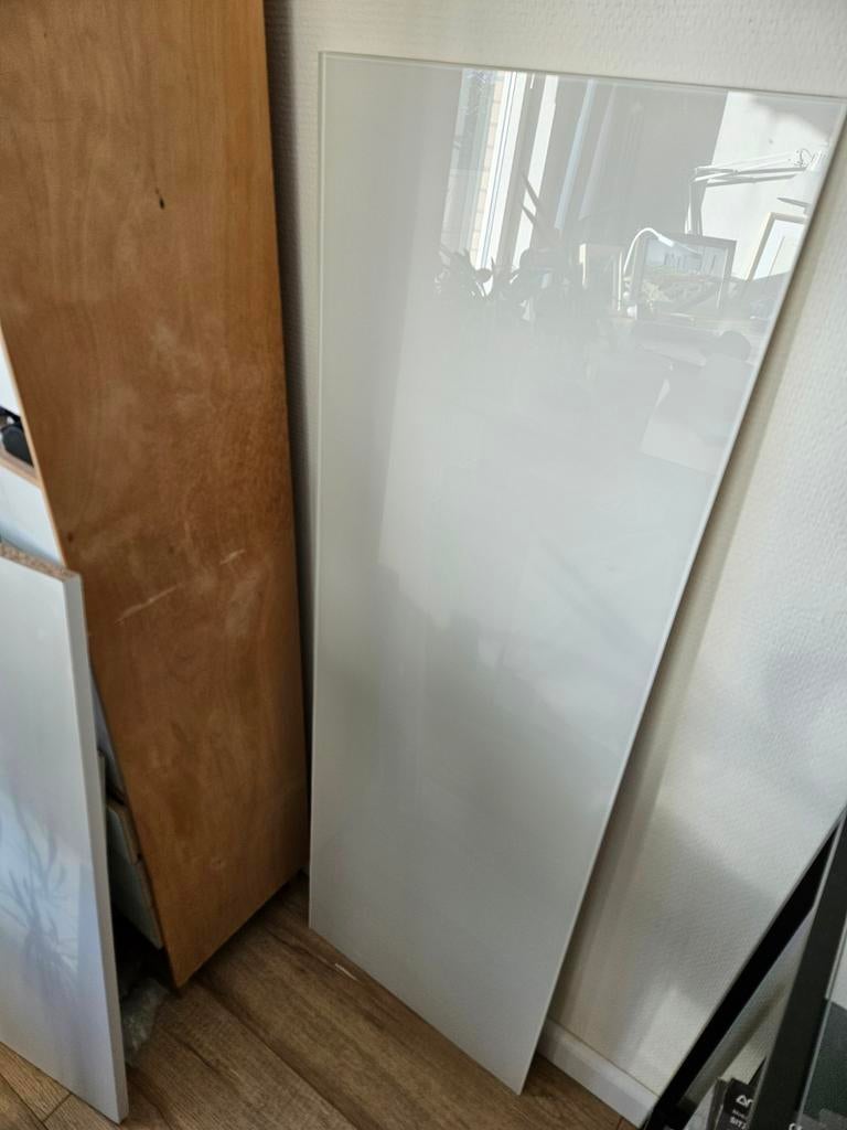 Besta bovenblad glas wit 120cm 2x, Ophalen, Gebruikt, 100 tot 150 cm, 50 tot 100 cm