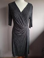 Nieuwe zwarte stretch jurk witte stippen van Krinès, M/38, Kleding | Dames, Jurken, Maat 38/40 (M), Zwart, Krinès, Nieuw