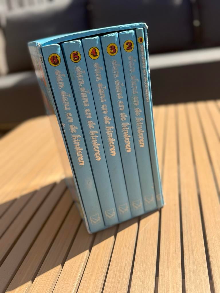 Complete serie Jan, Jans en de Kinderen (6 strips) + box, Boeken, Complete serie of reeks, Ophalen of Verzenden, Gelezen