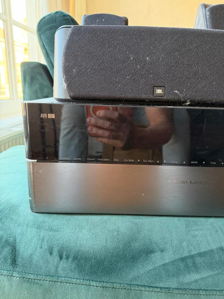 Harman Kardon AVR155 Versterker - Receiver (teab), Gebruikt, 60 tot 120 watt, Ophalen, Overige merken