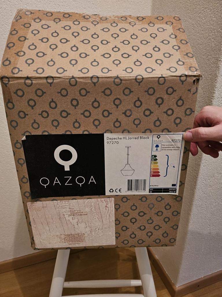 Qazqa Depeche HL jarred black lamp, Ophalen of Verzenden, Nieuw, Minder dan 50 cm