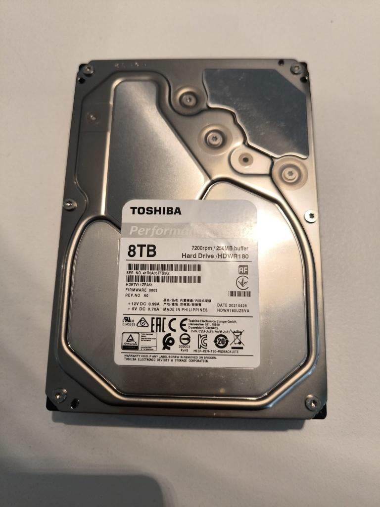 Toshiba X300 High-Performance Hard Drive 8TB, Ophalen of Verzenden, Nieuw, Intern