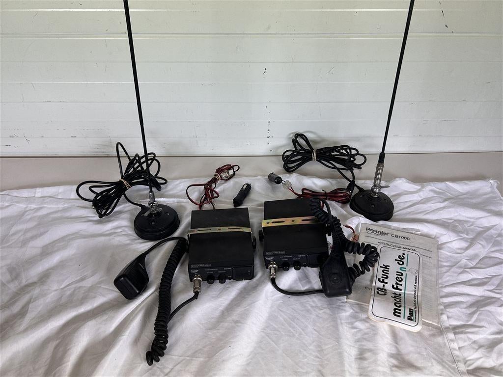 A7344. 2 stuks Premier CB 1000 27 MC Bak, incl. toebehoren, Telecommunicatie, Zenders en Ontvangers, Gebruikt, Ophalen of Verzenden