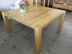 Robuuste eikenhouten eettafel - Vierkant, Huis en Inrichting, Tafels | Eettafels, Ophalen, 50 tot 100 cm, Zo goed als nieuw, Vier personen