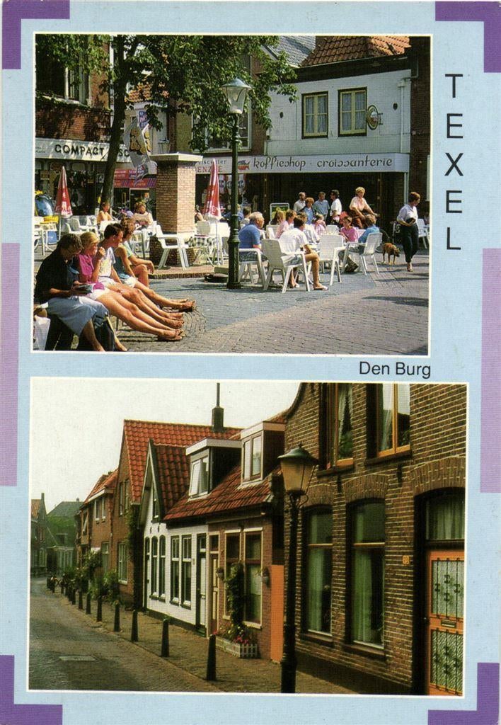 Texel - Den Burg - 2 afb - 1993 gelopen, Ophalen of Verzenden, Voor 1920, Gelopen, Waddeneilanden