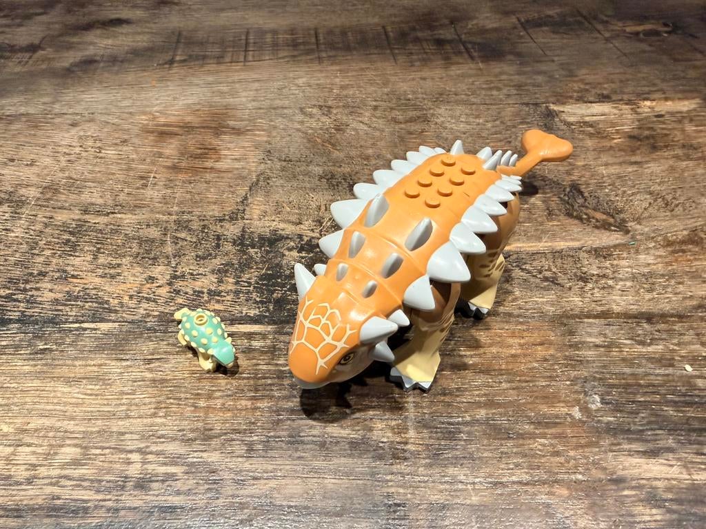 Lego ankylo01 - Dinosaur: Ankylosaurus + baby (67443pb01), Gebruikt, Jurassic World, Lego, Ophalen of Verzenden