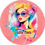 L1449 icing frosting cartoon girl 18cm eetbare taart print, Ophalen of Verzenden, Nieuw, Taarten, Versiering