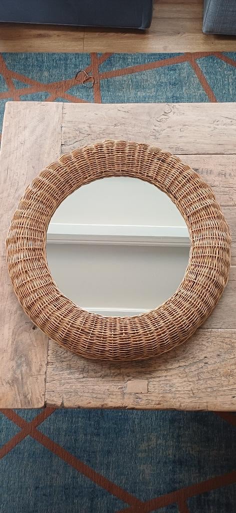 Ikea venna rotan spiegel rond, Ophalen, Minder dan 50 cm, Rond, Zo goed als nieuw