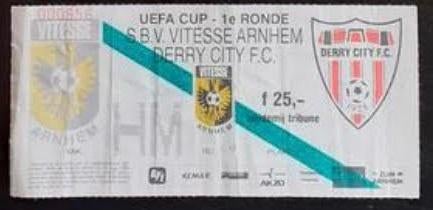 Gezocht: kaartjes van Europese wedstrijden Vitesse, Ophalen of Verzenden, Zo goed als nieuw, Vitesse, Poster, Plaatje of Sticker