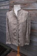 Blouse camel/ zwart By Bar mt M Vaste prijs, Kleding | Dames, Blouses en Tunieken, Bruin, Verzenden, Zo goed als nieuw, Maat 38/40 (M)