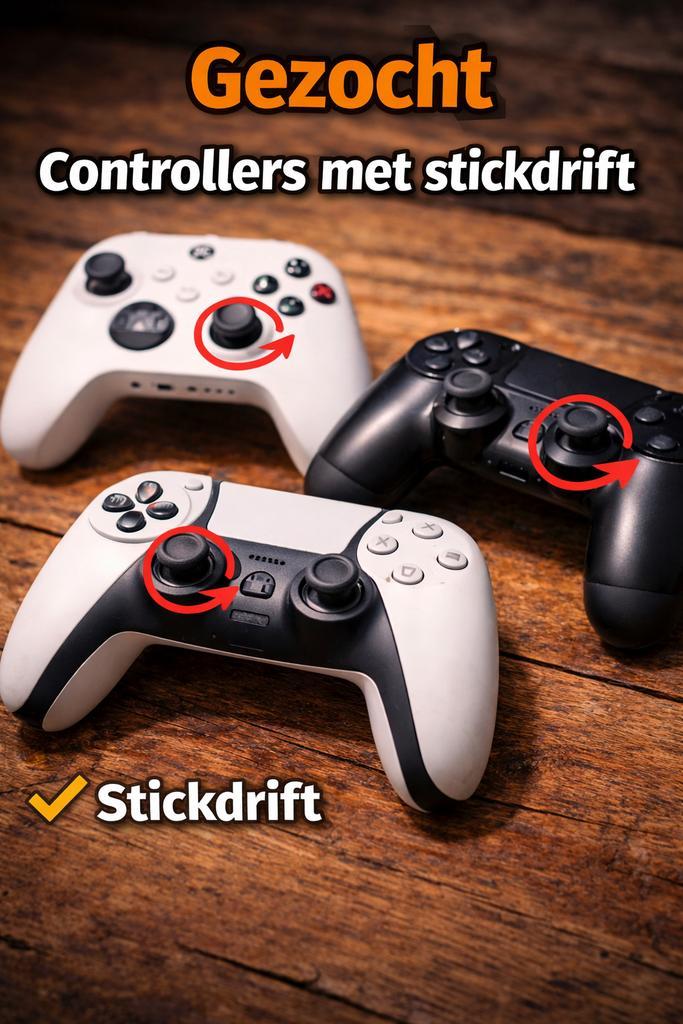 Gezocht: Playstation 5 controllers met stickdrift, Spelcomputers en Games, Spelcomputers | Sony PlayStation Consoles | Accessoires