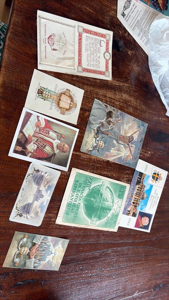 8 paus rome gerelateerde prentjes, Ophalen of Verzenden